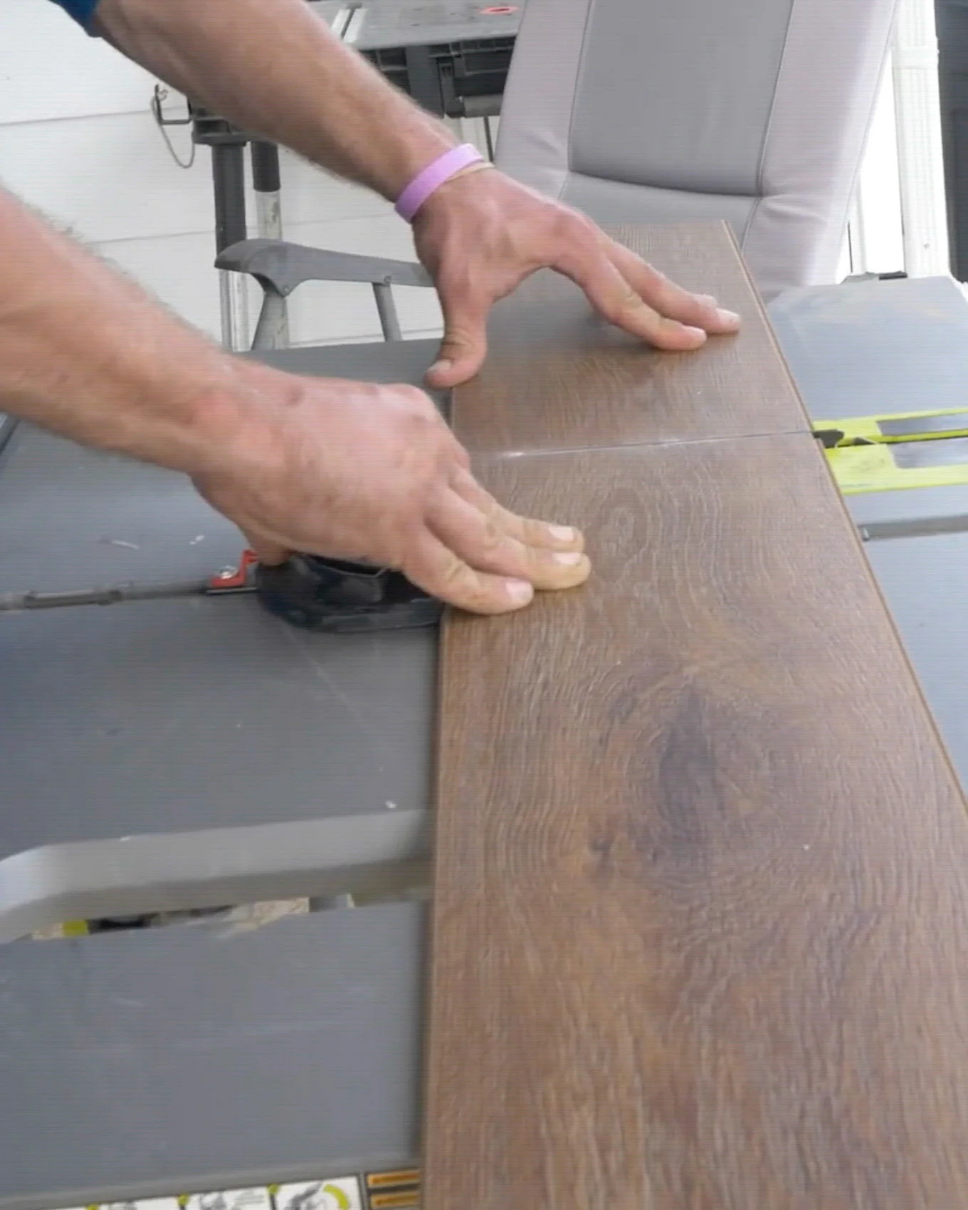 Finished flooring over a rebuilt solid subfloor in a manufactured home